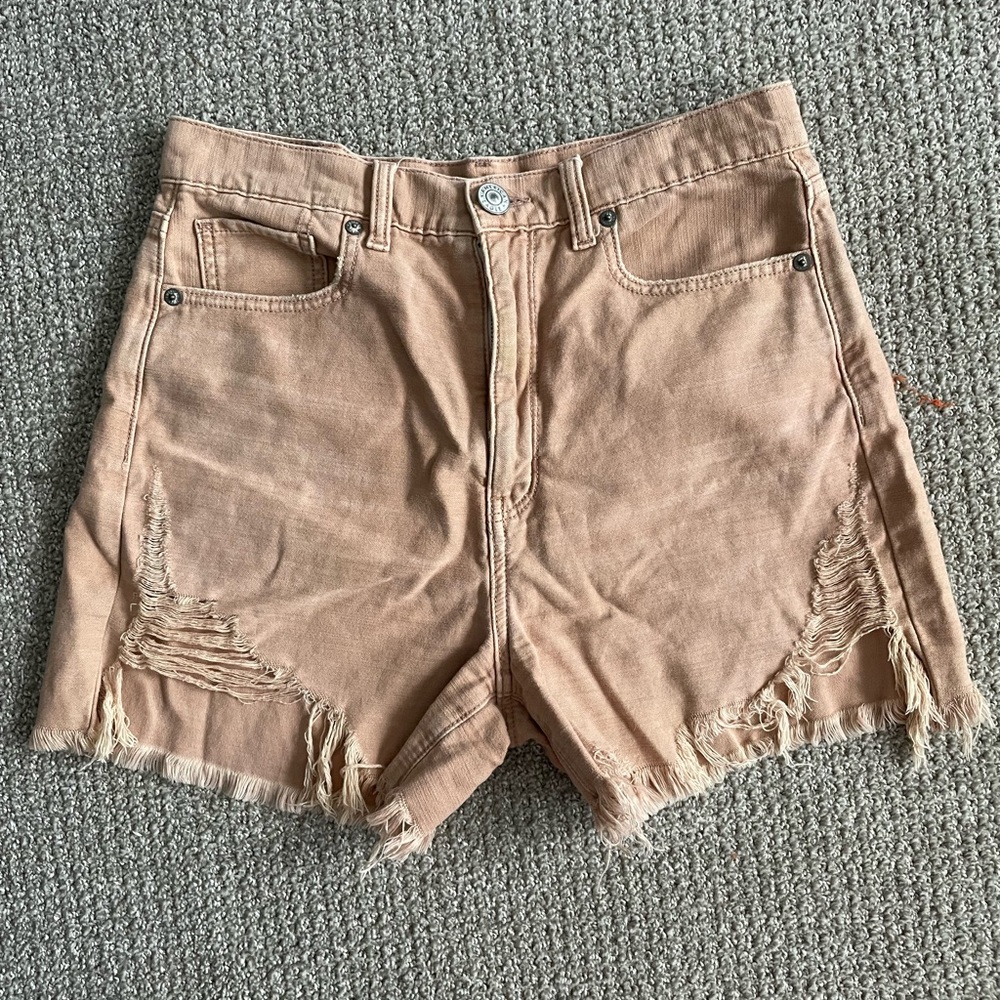 American Eagle Tan Mom Shorts